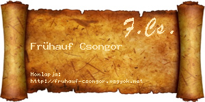 Frühauf Csongor névjegykártya